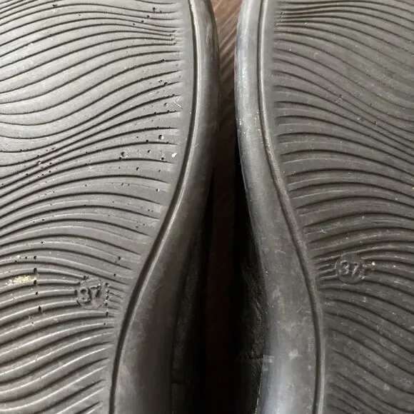 Rieker Anti Stress Black Leather Mary Jane Flat Slip On Retro Y2K Comfort Sz 37 - Picture 5 of 5